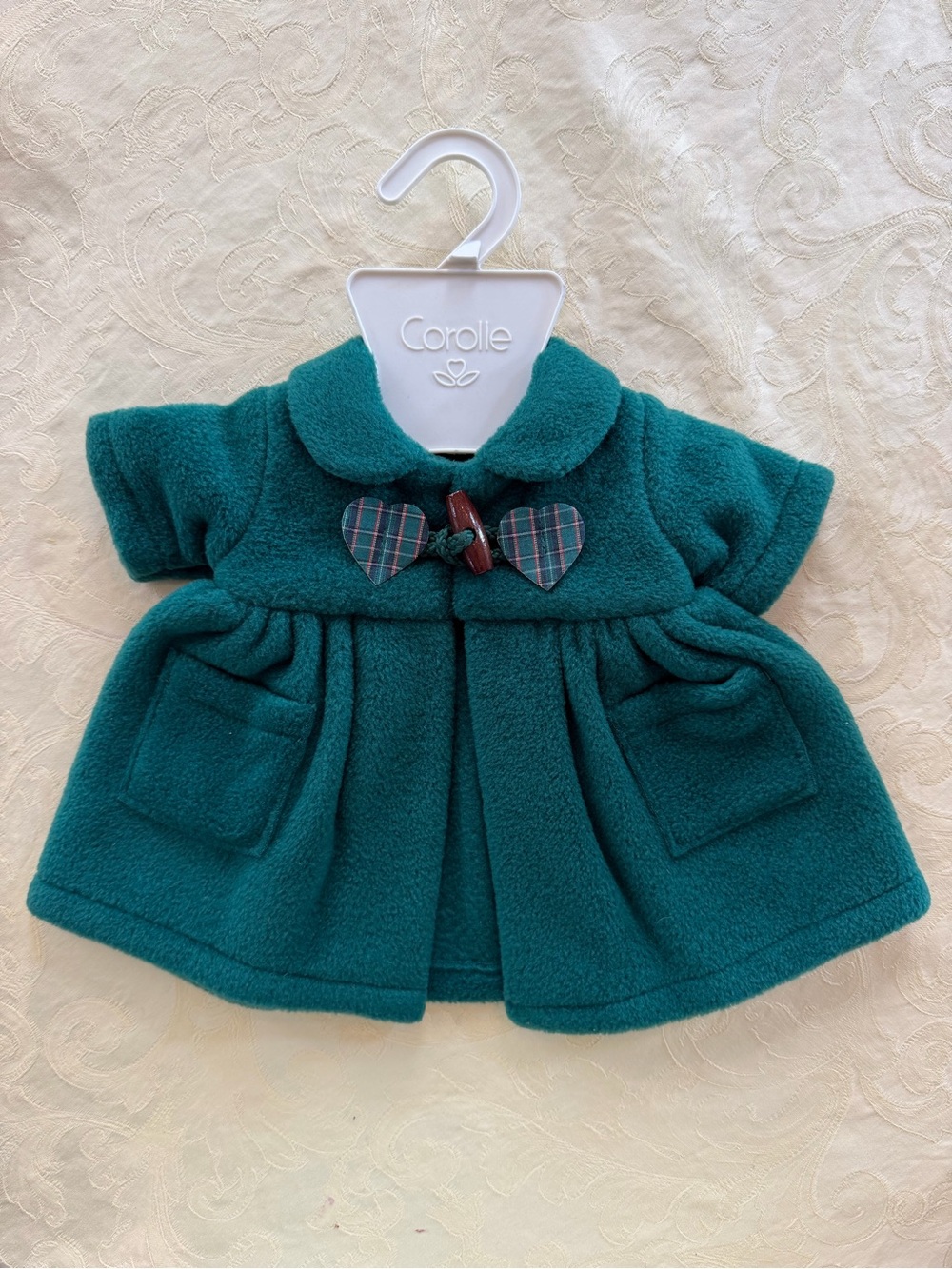 Corolla Green Fleece Winter Coat For 14” Dolls - NWT